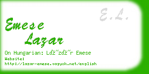 emese lazar business card